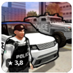 Police Car In The City
