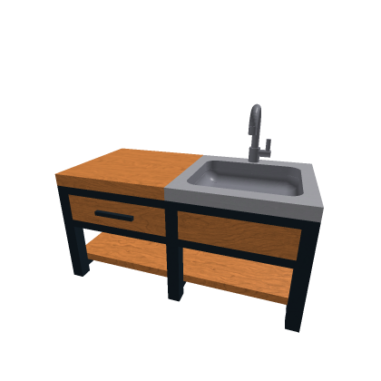 ACNH Ironwood Kitchenette (Teak)