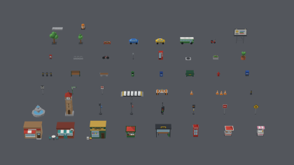 HD City Pack | 50 Streets, Shops and Props preview 2