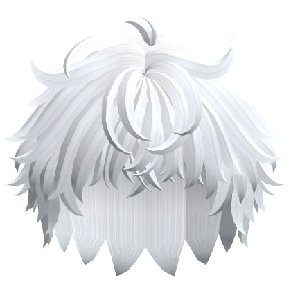 Messy Anime Short Wolfcut (White)