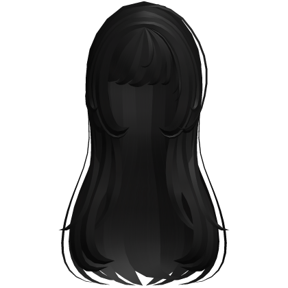 cute long shoujo layered hair in black