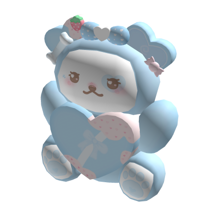 ♡ | cutesy kawaii blue valentines bear plushie
