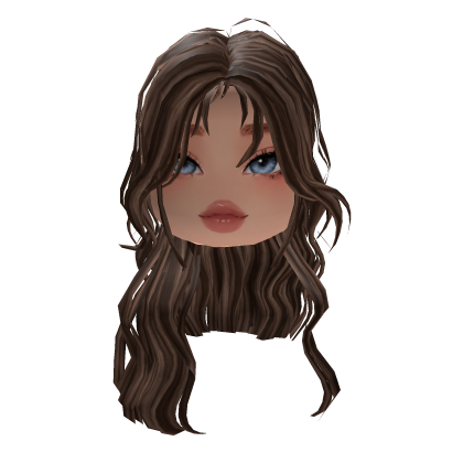 Cute Cold Blushy Blue Eyed Face Brown Waves Hair