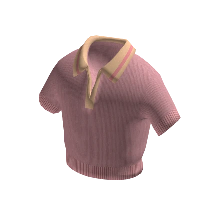 Cropped Pink Cute Trendy Y2k Polo Collared Shirt Roblox Item Rolimon #39 s