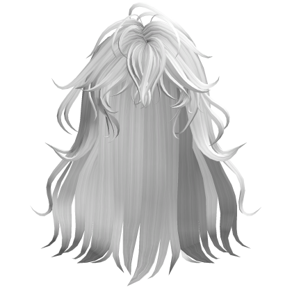 Long Wavy Wolf Cut Hair - White