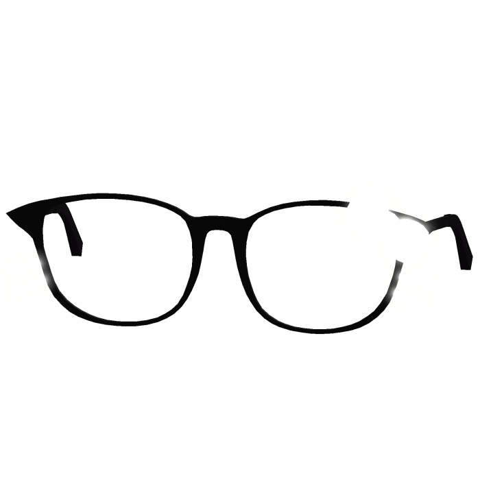 [GLOW] Glowing White Bow Kitty Black Glasses