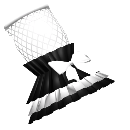 3.0 R6 Fishnet Lace Bow White Black [Right]