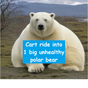 Cart ride into 1 BIG UNHEALTHY POLAR BEAR