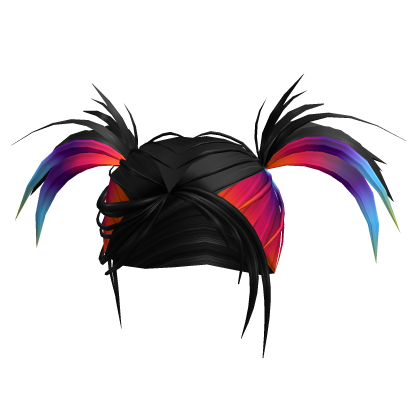 Mall Goth Scene Pigtails Black Rainbow Roblox item