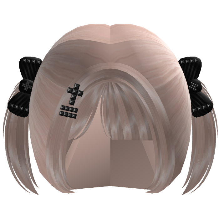 low hair baby pigtails swag cross cute (pink rose)
