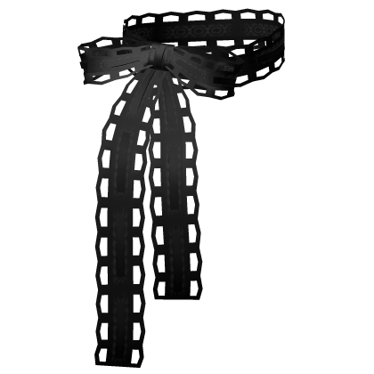3.0 gothic lace long bow choker in black Roblox item