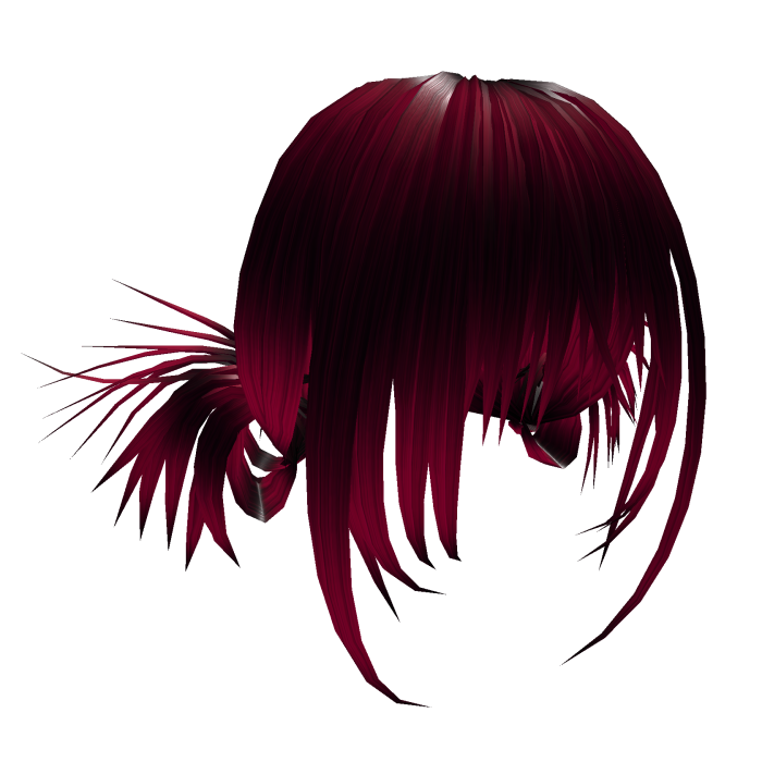 Emo Punk Girl Spiky Buns Hair (Hot Pink Black)