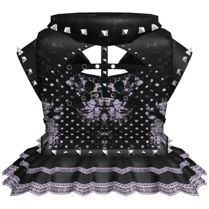 ♡ gothic y2k gyaru spike scene dress in purple