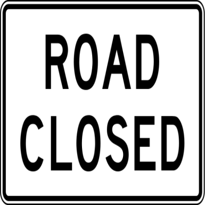 Road Closed Sign Roblox decal