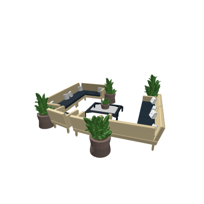 Outdoor Furniture with Plants