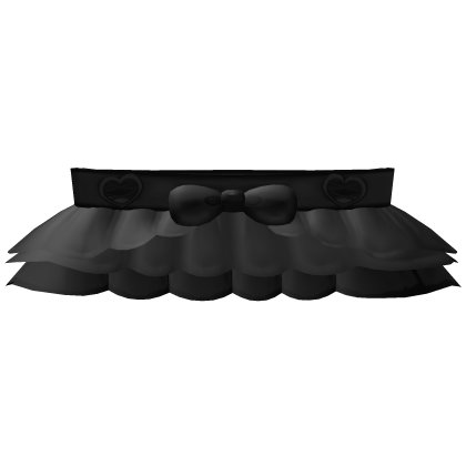 ♡ cutesi ruffled heart skirt in black Roblox item