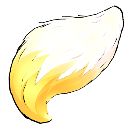 yellow anime fox tail