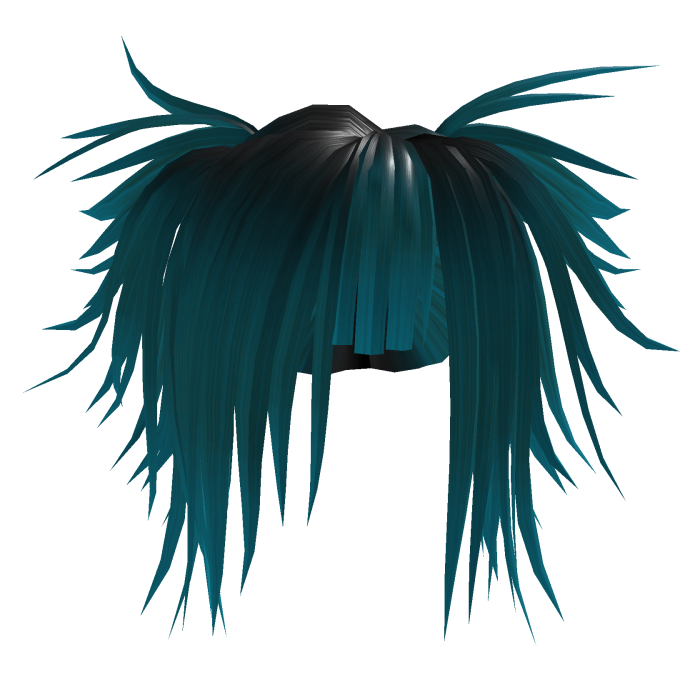 Dark Teal Black Ombre Gothic Pigtails Hair