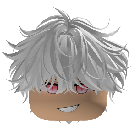 Fluffy Messy Smirk Boy Hair – White