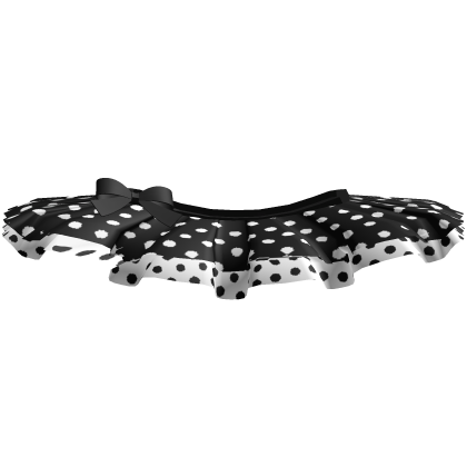 ♡ black white polkadot tutu skirt moe kawaii cute Roblox item