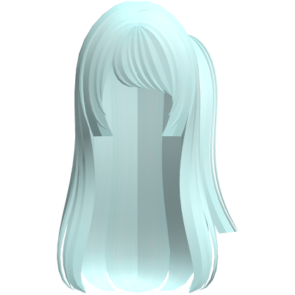 emo moe hime long hair w side pony teal