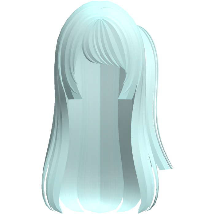 emo moe hime long hair w side pony teal