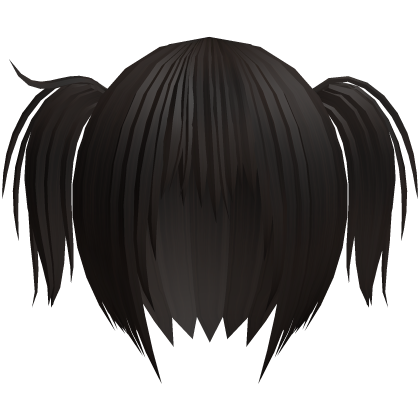 vkei messy emo pigtails in dark brown Roblox item