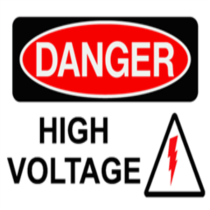 Danger High Voltage Sign Roblox decal