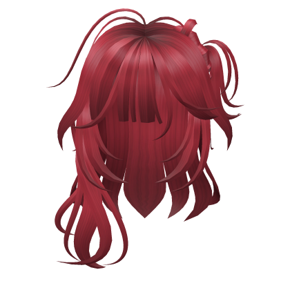 Cute Anime Gyaru Hair W Ponytail (Red) Roblox item