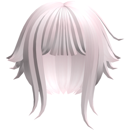 fluffy messy moe short hair w tufts in pastel pink