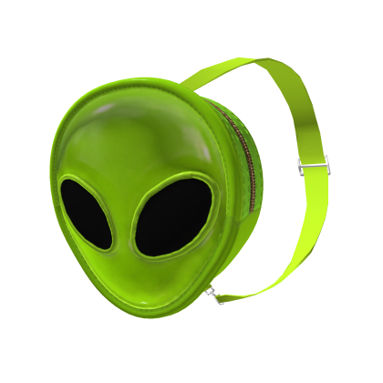 Green Alien Head Backpack Y2K Aesthetic 