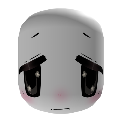 cute kawaii sad face mask z𐰁 Roblox item
