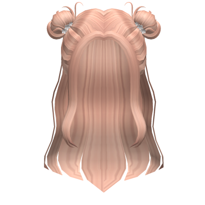 Kawaii cute blonde bun hair Roblox item