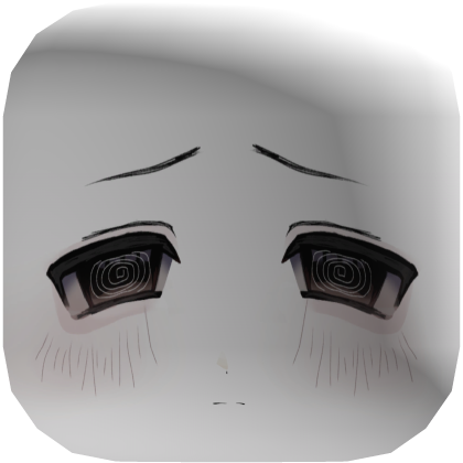 Tired Moe Dizzy Anime Boy Face Mask