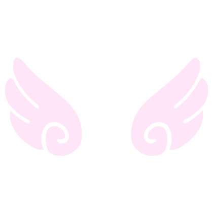 ♡ Cute Glowing Swirly Angel Wings in Pastel Pink