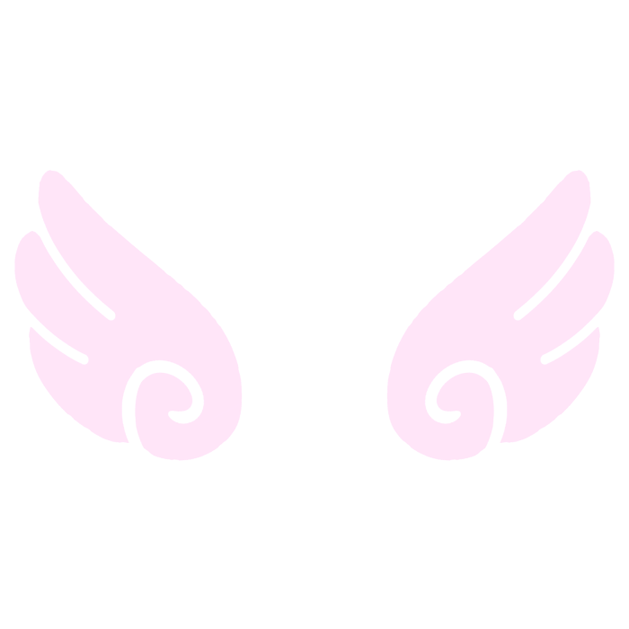♡ Cute Glowing Swirly Angel Wings in Pastel Pink
