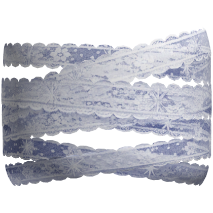 Lace Bandage Face Wrap - Ice Blue