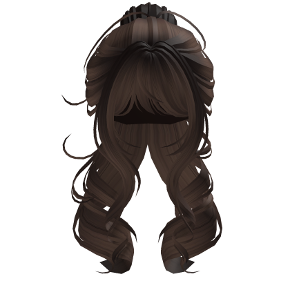 Y2K Baddie Brown Split Wavy Hair Roblox item