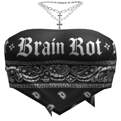 'Brain Rot' Bandana Top with Necklace Bundle 3.0 Roblox item