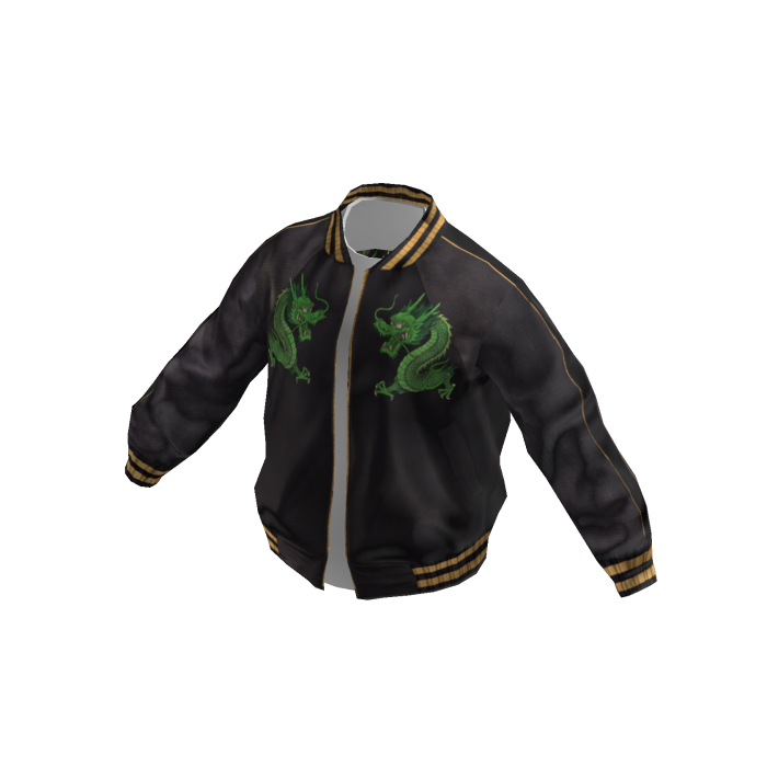 Retro Sukajan Jacket w/ Green Dragon Embroidery