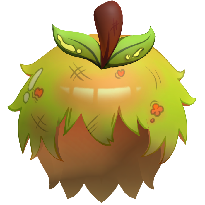 Toon Lowpoly Anime Apple Hair