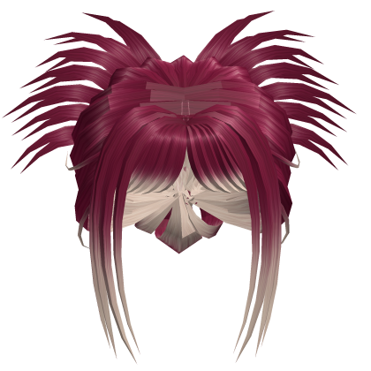 spiky pink hair with blonde highlights Y2K