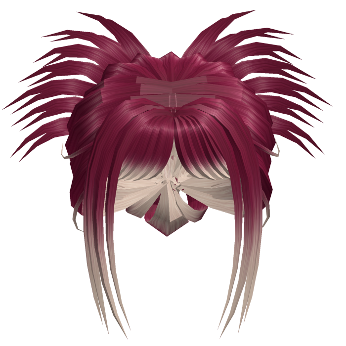 spiky pink hair with blonde highlights Y2K