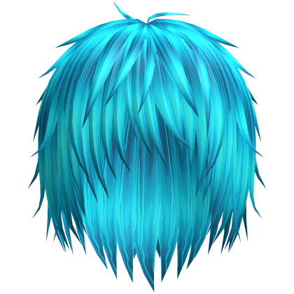 vkei emo boy anime wispy hair (cyan) Roblox item