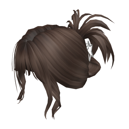 🍀Y2K Spikey Clipped Updo (Brown) Roblox item