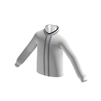 Baju Muslim Motif 1 White (Islamic Shirt)