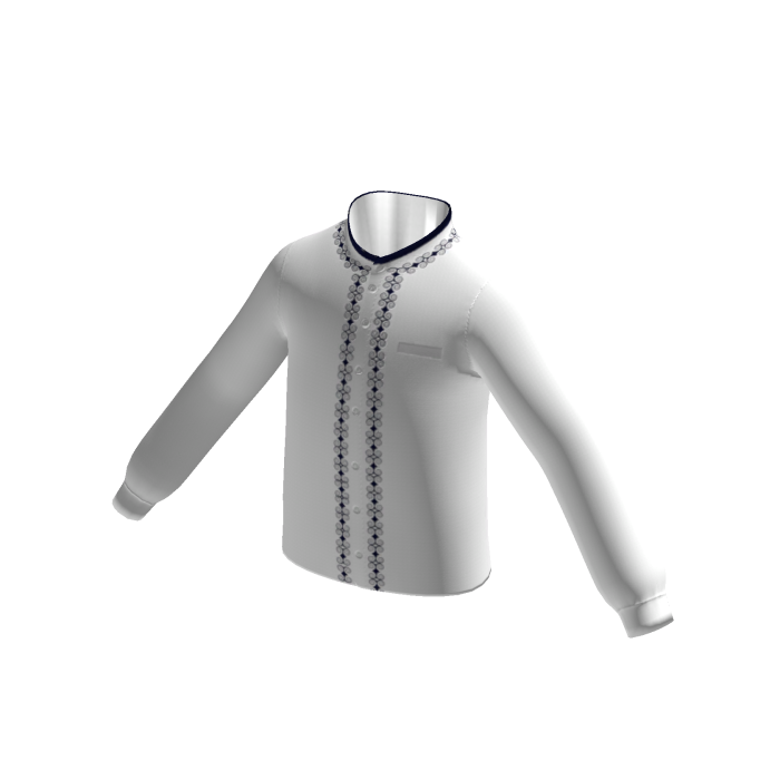 Baju Muslim Motif 1 White (Islamic Shirt)