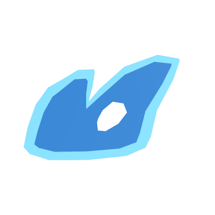 Water Aqua Fluff Shoulders Left Roblox item