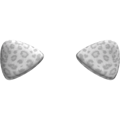 White Leopard Kitty Cat Ears