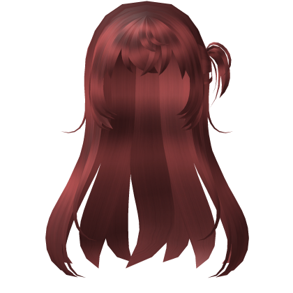 ♡ Long Anime Side Ponytail in Red